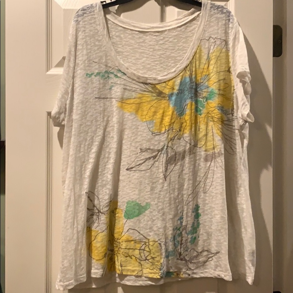 Floral Burnout tee